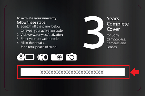 Extended warranty back card code example